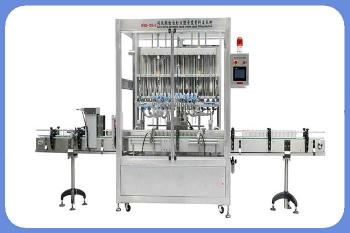 Automatic 5 litre oil filling machine with piston and weighing bottle filling