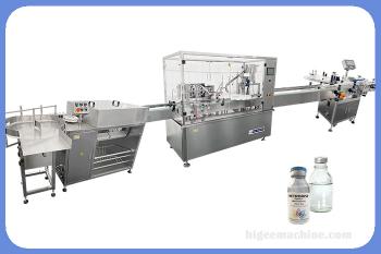 Infusion Glass Bottle Filling Capping Labeling Machine Transfusion Liquid Filling Line