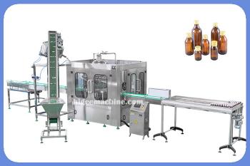 Automatic Glass Bottle Syrup Filling Capping Line